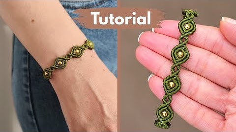 Micro macrame bracelet tutorial with beads 