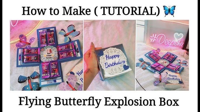 Vikalpah: DIY Fluttering butterflies in explosion box- perfect gift for any  occasion like Mother's day, Birthday or Anniversary