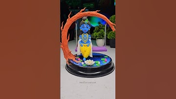 Krishna ji making a swing with super clay 🦚 Krishna ji idol making 🙏🏻 Jai Shree Krishna #shorts #...