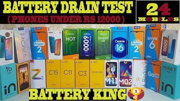 Samsung M02s vs Tecno pova vs Infinix hot 10 vs more battery drain test
