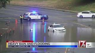 Floods, crashes, fires after storms hit Wake County