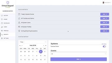 Virtual Keypad Access  Generating Reports