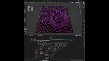 Blender Geometry Nodes Reaction Diffusion Solver #shorts