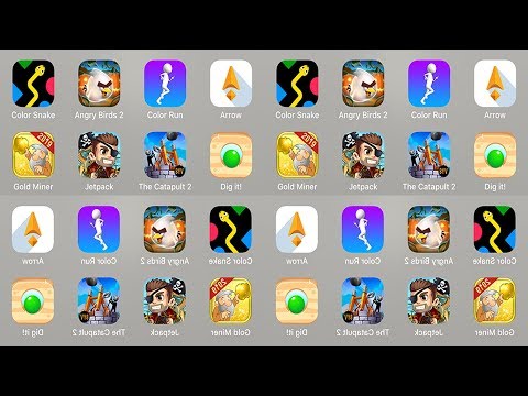 Color Snake Angry Birds 2 ColorRun Arrow GoldMiner Jetpack TheCatapult Digit IPad Gameplay 