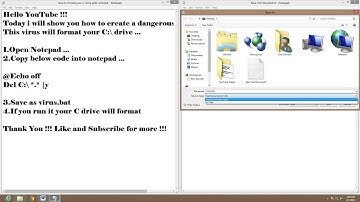 How to format your C drive with notepad