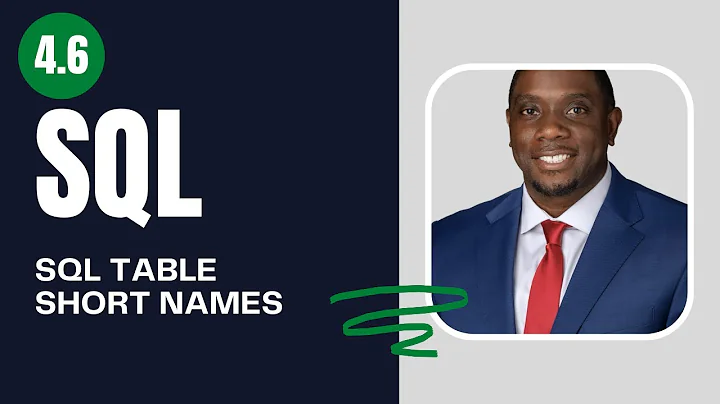 4.6 How to create Table Short Names in SQL | SQL F...