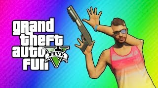 GTA 5 Online Funny Moments - Imaginary Posters & Animation Glitch! (Action Freeze Glitch)