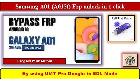 Samsung A01 (A015) FRP BYPASS/GOOGLE ACCOUNT REMOVE | 2022 | TECH City 2.0