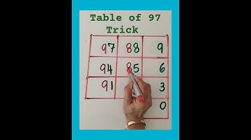 Table of 97 #table trick #shorts