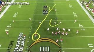 Skycam replay of DeVonta Smith’s 3rd touchdown Alabama vs Ohio State