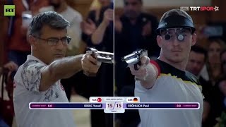 Turkiye's shooter Yusuf Dikec, wins the European Champions League.