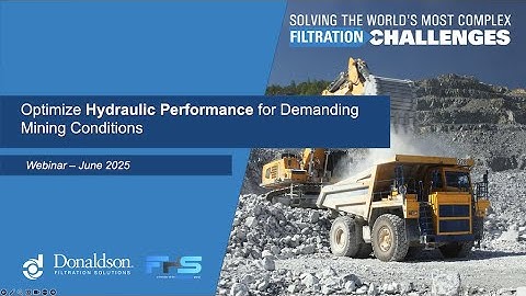 Use of high-quality filters optimise hydraulic systems in harsh environments