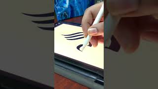 Allah in Arabic calligraphy 💕 super satisfying art process ✨