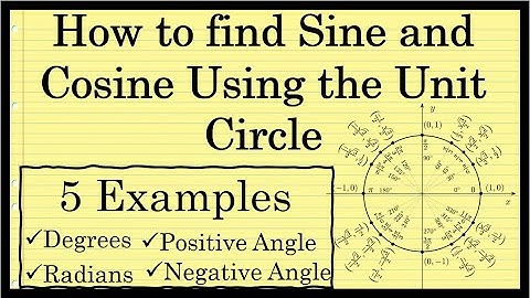Finding Sine and Cosine with the Unit Circle :: Trigonometry