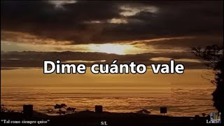 Video thumbnail of "Dime Cuanto Vale (Letra) Darkiel"