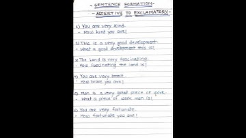 Assertive to Exclamatory #english #grammar