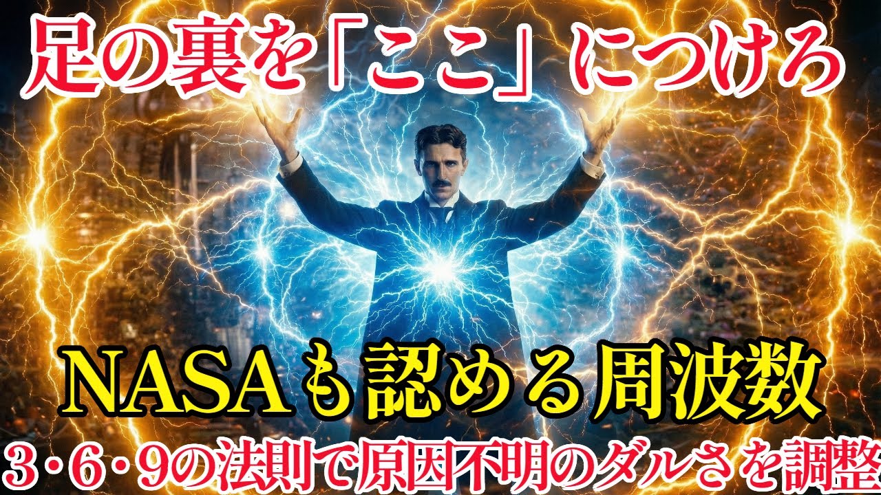 【二コラ・テスラ】足の裏を「ここ」につけろ。天才テスラが遺した「3・6・9」の法則と地球のエネルギー充電法。NASAも認める周波数で、ドロドロ血液が一瞬で⁉   |偉人|名言| 周波数 |宇宙の法則