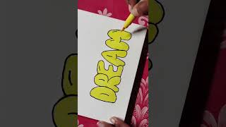 Learn this super easy bubble letter technique! #art #calligraphy #bubbleletters