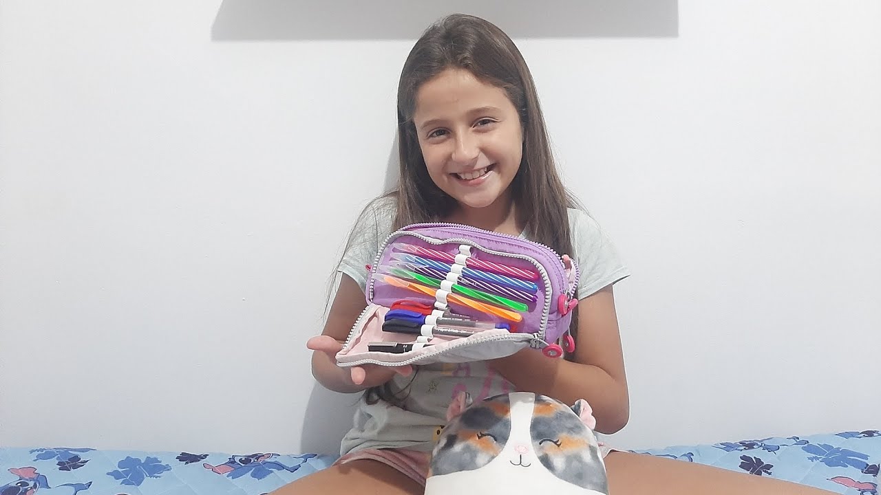 Arrumando meu estojo 2024!! #materialescolar2024#manueela