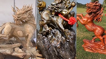 Điêu khắc gỗ đỉnh cao nghệ thuật | Wood art sculpture | unicorn 3