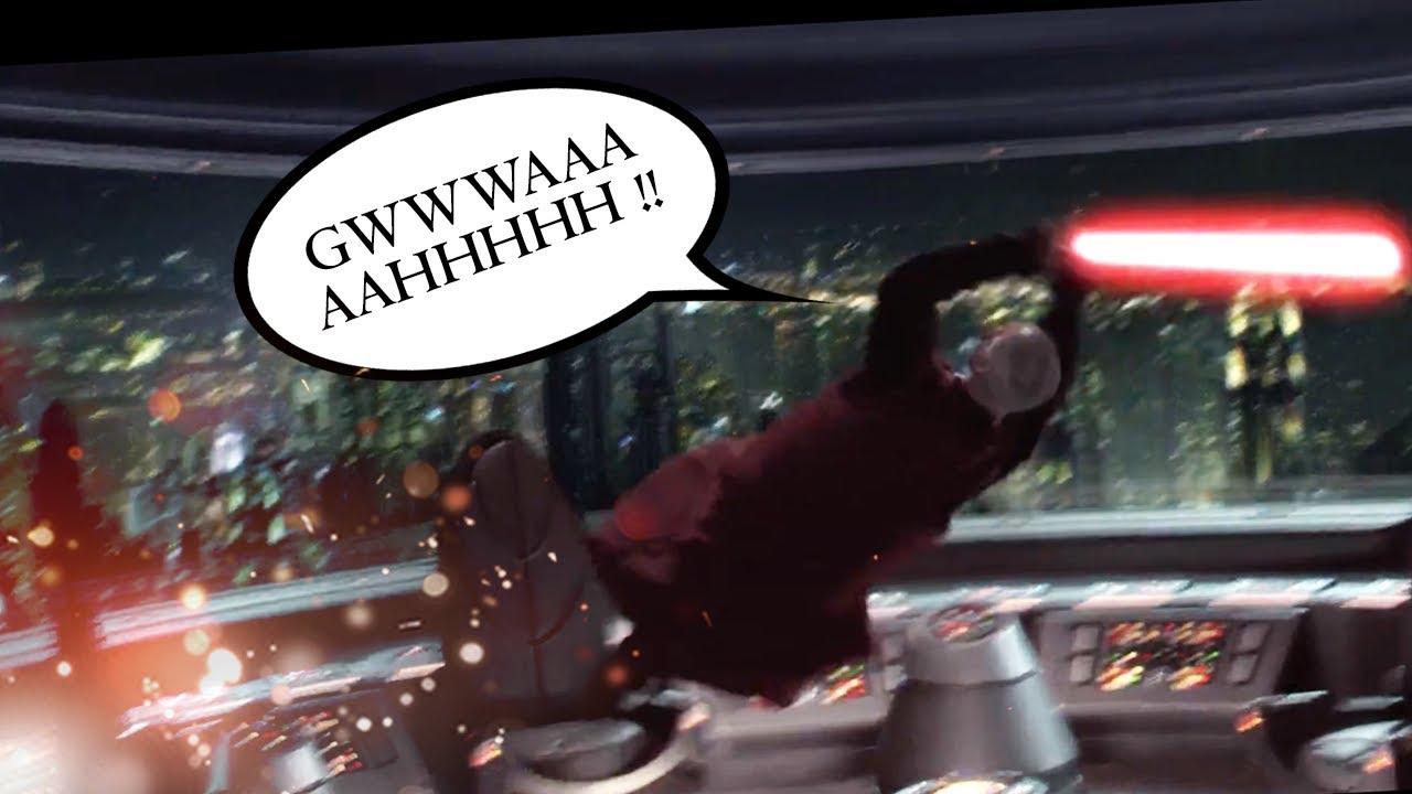 Warum hat Palpatine vor seinem Kampf gegen die Jedi so komisch geschrien? star wars legends novels