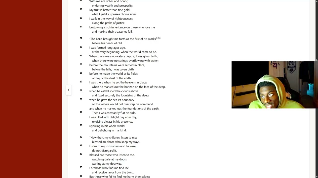 BIBLE GATEWAY PROVERBS CH 8 | BIBLE STUDY