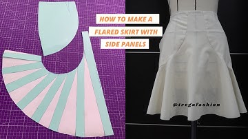 Flared skirt with side panels