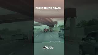 Video captures the moment a dump truck hit a Fairfax Co. Bridge prompting I66 traffic delays