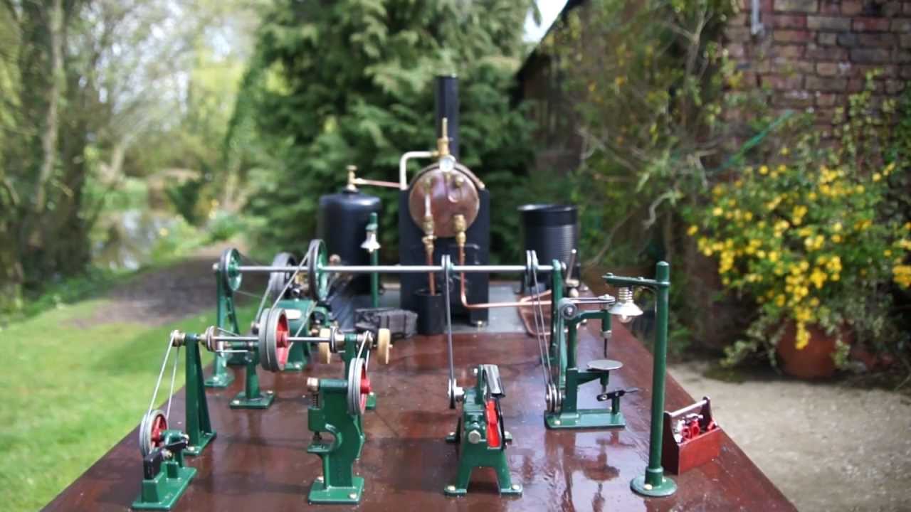 Stuart S50 Mill Engine, Dynamo & Workshop - YouTube