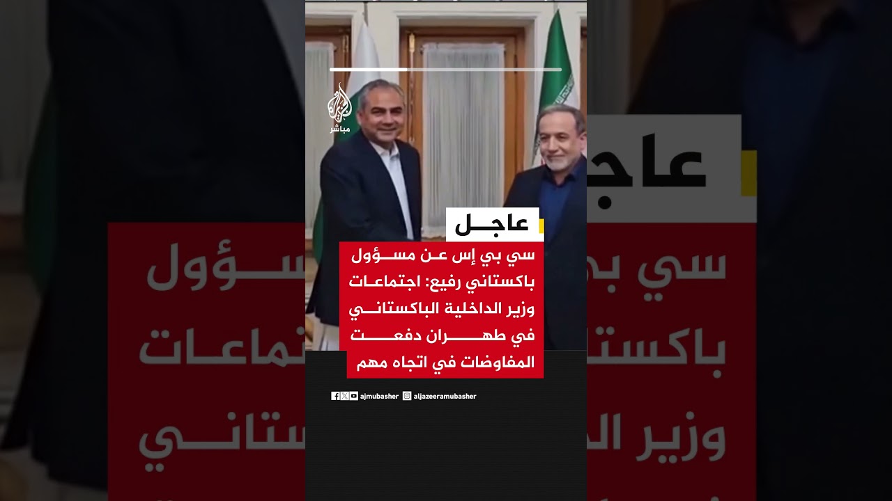 مسؤول باكستاني رفيع: اجتماعات وزير الداخلية الباكستاني في طهران دفعت المفاوضات في اتجاه مهم
