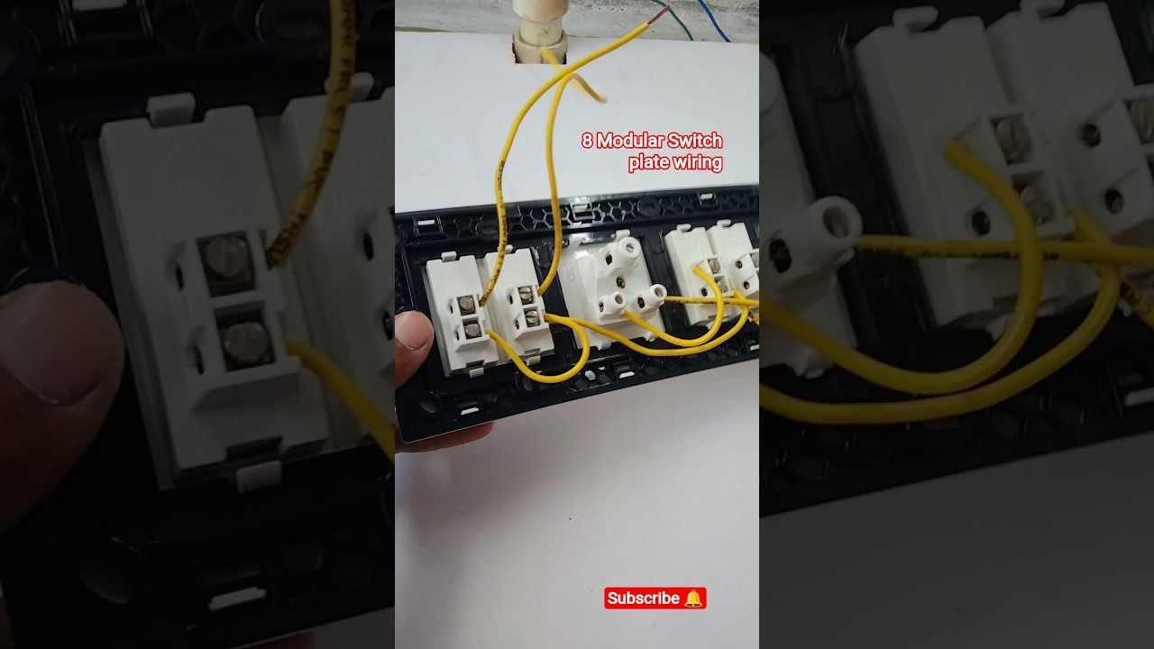 8 Modular Switch plate wiring 2 Load and 2 five pin socket