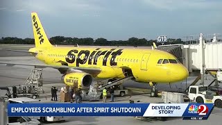 Download lagu Employees scramble after Spirit Airlines shutdown