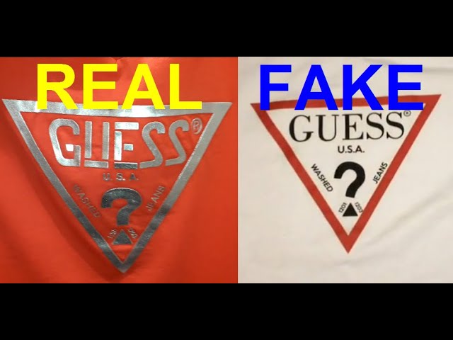varemærke fintælling Sprællemand Real vs Fake Guess T shirt. How to spot fake Guess - YouTube