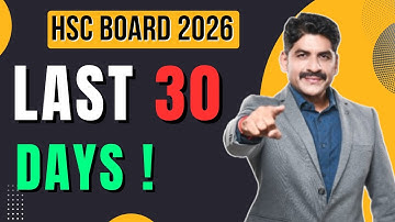 Last 30 Days Left ! | HSC Board | Sahyadri Tutorials | Mahesh Sir #mhtcet2026 #hsc2026