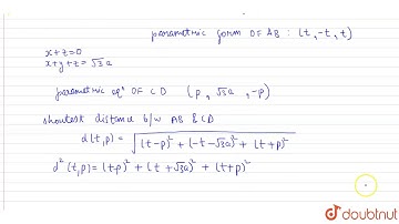 Prove that the shortest distance between any two opposite edges of a tetrahedron formed by the plane