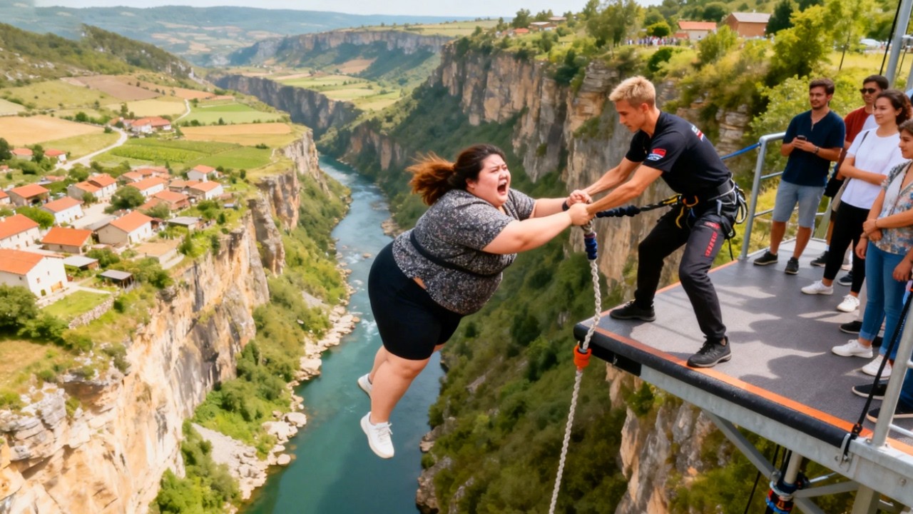 Bungee Jumping With Rope In Beautiful Place:Asmr Bungee Jumping