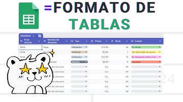 Cómo usar y dar FORMATO a TABLAS en Google Sheets