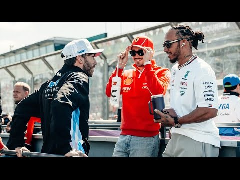 Lewis Hamilton chilling with Charles Leclerc & Carlos Sainz | Driver?s Parade BTS #AusGP