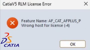 Wrong host for license (-4) CatiaV5 RLM License Error