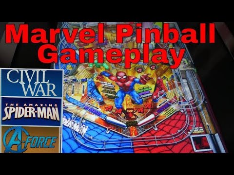 Arcade 1up Marvel Pinball Game play !!! from chuck kososky