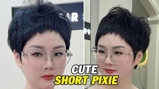 Chic Short Pixie Haircut Tutorial Step-by-Step | Soft Textured Short Layered Hair Cutting Techniques