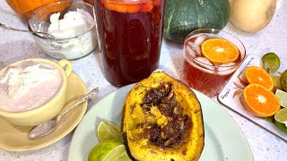 Fall delights , Acorn Squash and Mulled Cranberries