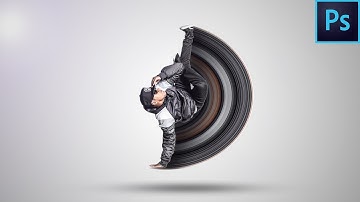 How to Design Circular Pixel Stretch Effect in Photoshop - Design Spark [ Photoshop Tutorial ]