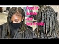 How To: Feed in cornrows and Box braids in the back