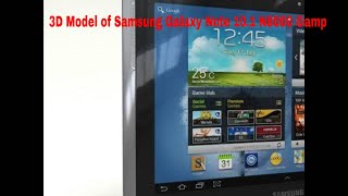 3D Model of Samsung Galaxy Note 10.1 N8000 & N8010 Black Review