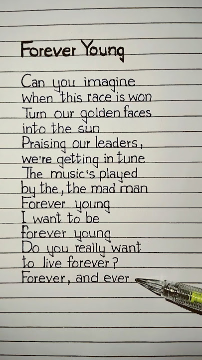 alphaville forever young lyrics #foreveryoung #alphaville #lyrics