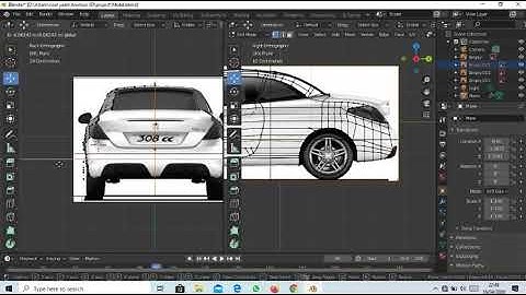 Make 3D Car in Blender  -Time Lapse-