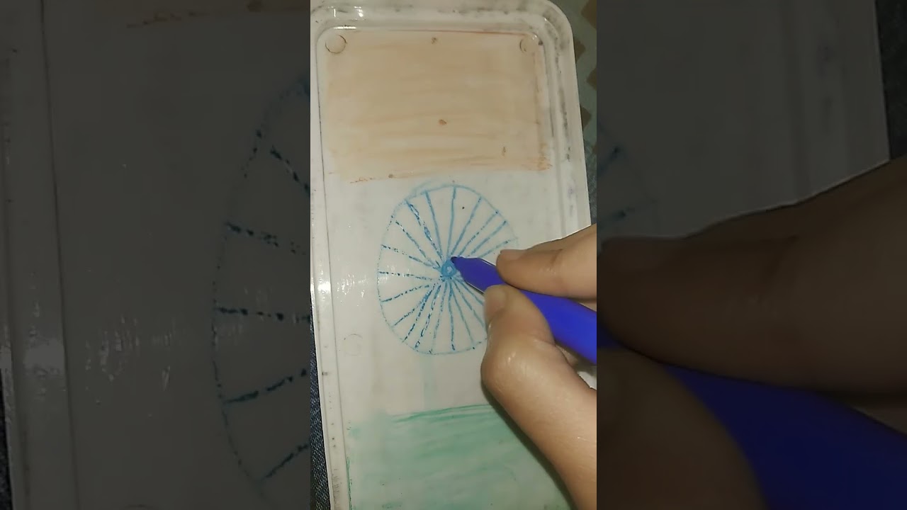 making Indian flag on my pencil box..... ✊stay strong India...