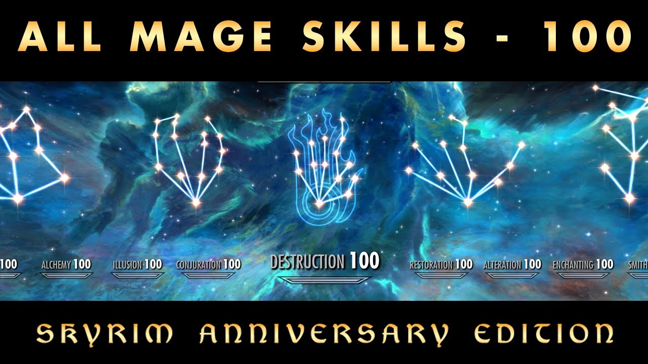How to Level Up ALL MAGE SKILLS - 100 | 2024 | Fastest Method | Skyrim