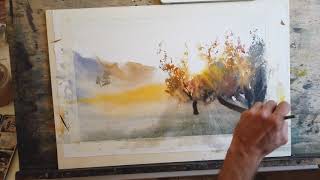 WATERCOLOR DEMO OliveTrees in Tuscany